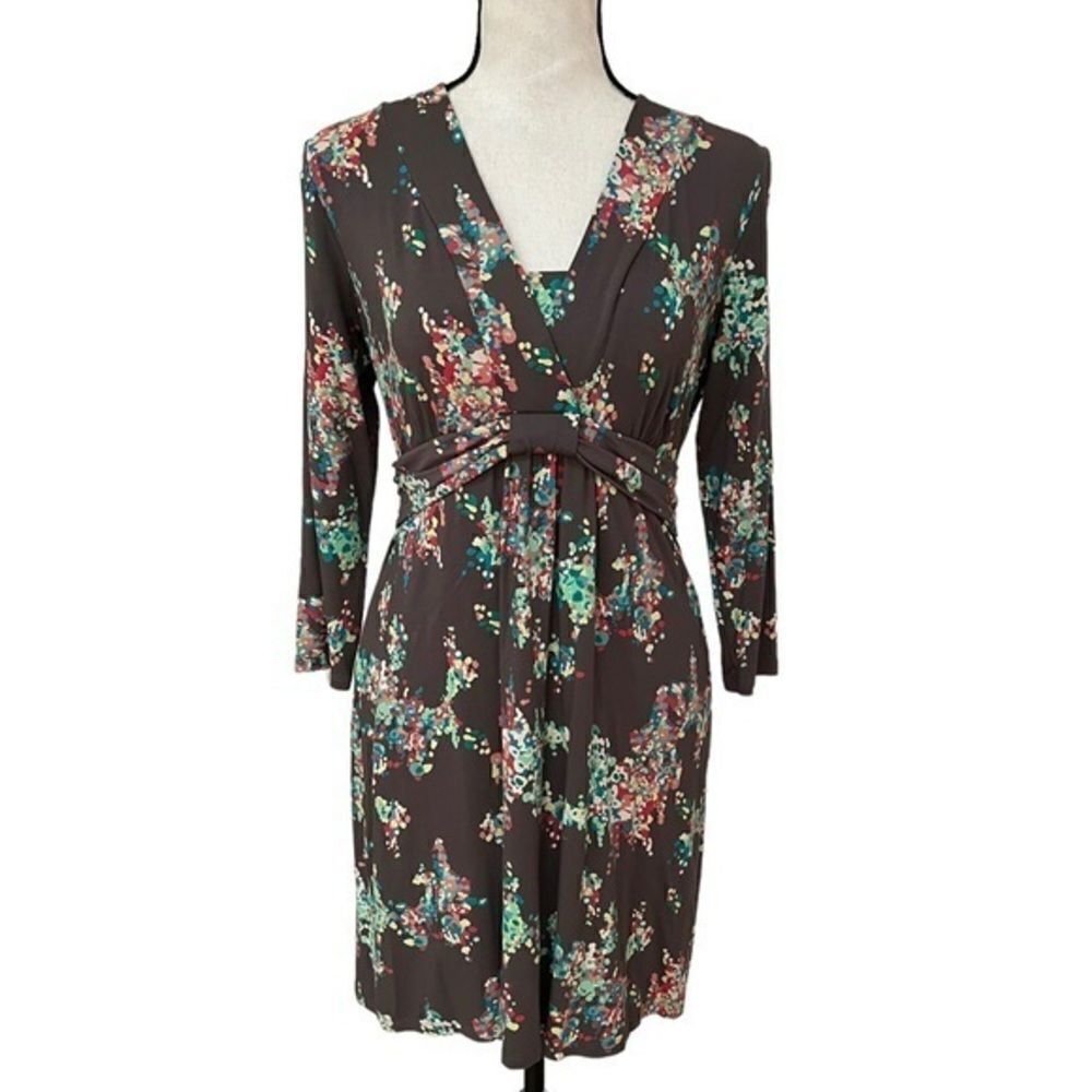 Boden Brown 3/4 Sleeve Dress Size 10P Viscose.